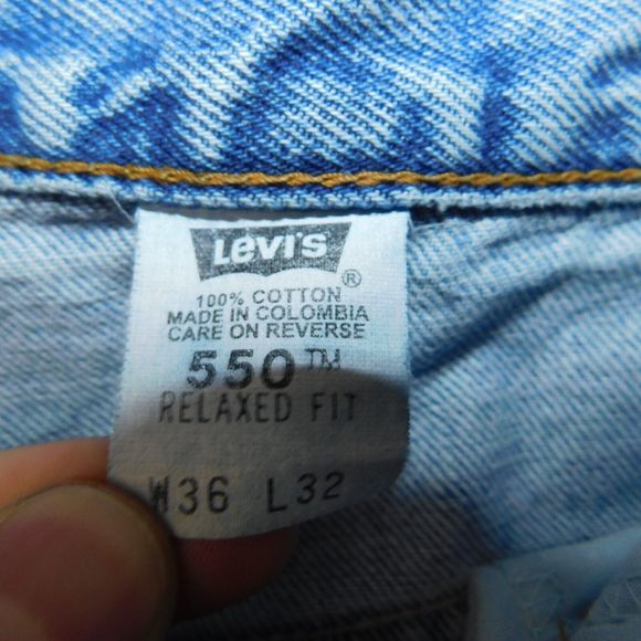Vintage 90s 1999 Levi's Jeans Size 36 x 32 550 Casual Faded Denim 5 Pocket Blue - Picture 2 of 16